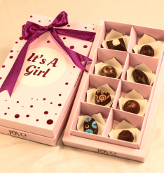 Baby Announcement Chocolate Box Of 8 - handcrafted baby announcement by Jove, Islamabad & Rawalpindi delivery