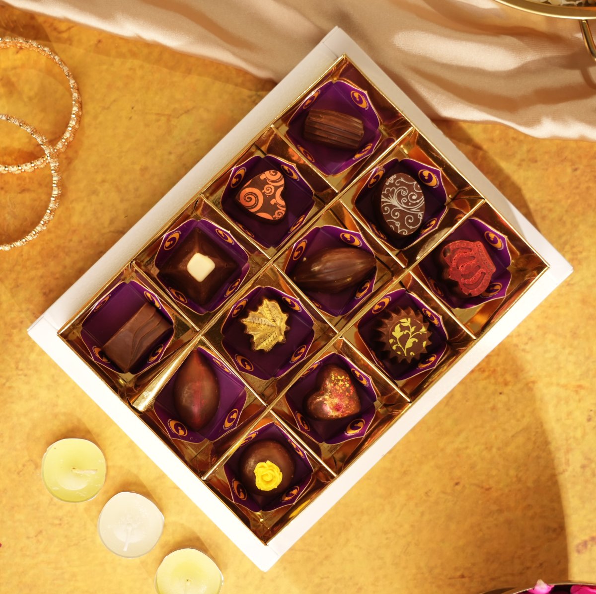 Selected Flavor Chocolate Box Of 12 - handcrafted chocolate selected flavour boxes by Jove, Islamabad & Rawalpindi delivery