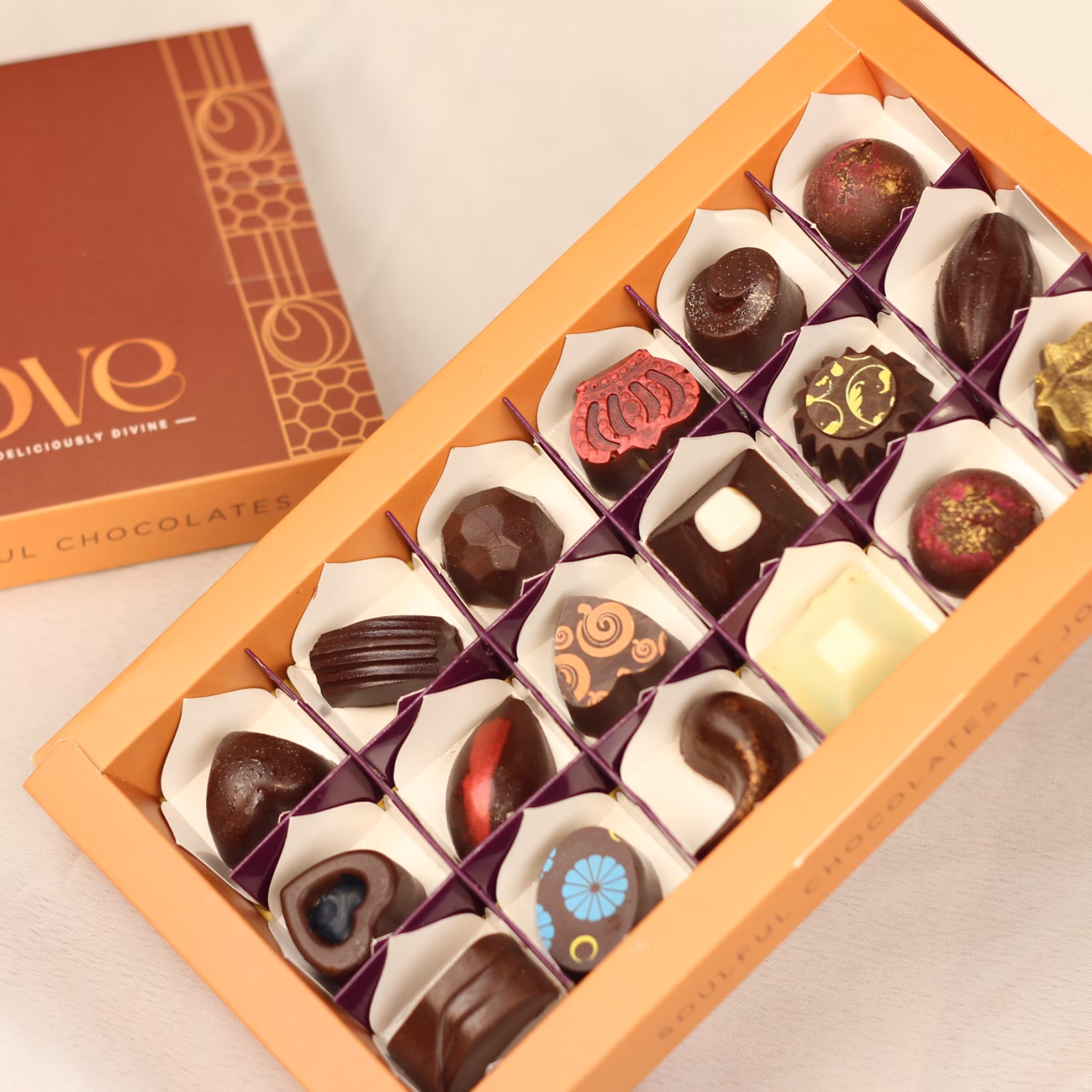 Selected Flavor Chocolate Box Of 18 - handcrafted chocolate selected flavour boxes by Jove, Islamabad & Rawalpindi delivery