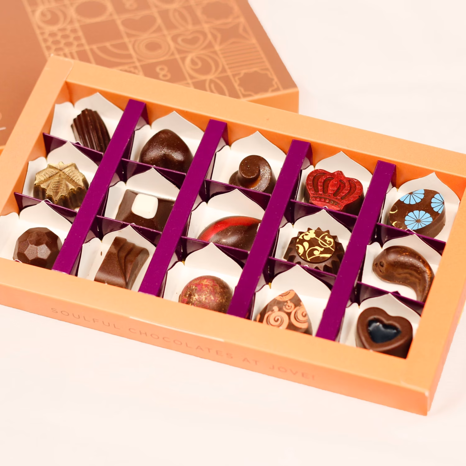 Selected Flavor Chocolate Box Of 15 - handcrafted chocolate selected flavour boxes by Jove, Islamabad & Rawalpindi delivery