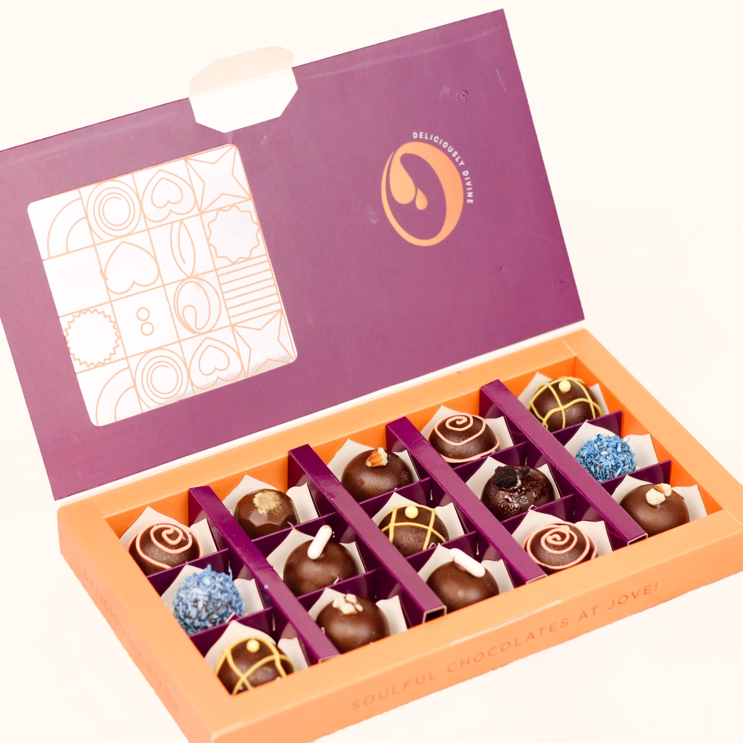 Truffle Selected Flavor Chocolate Box Of 15 - handcrafted truffle selected flavor by Jove, Islamabad & Rawalpindi delivery