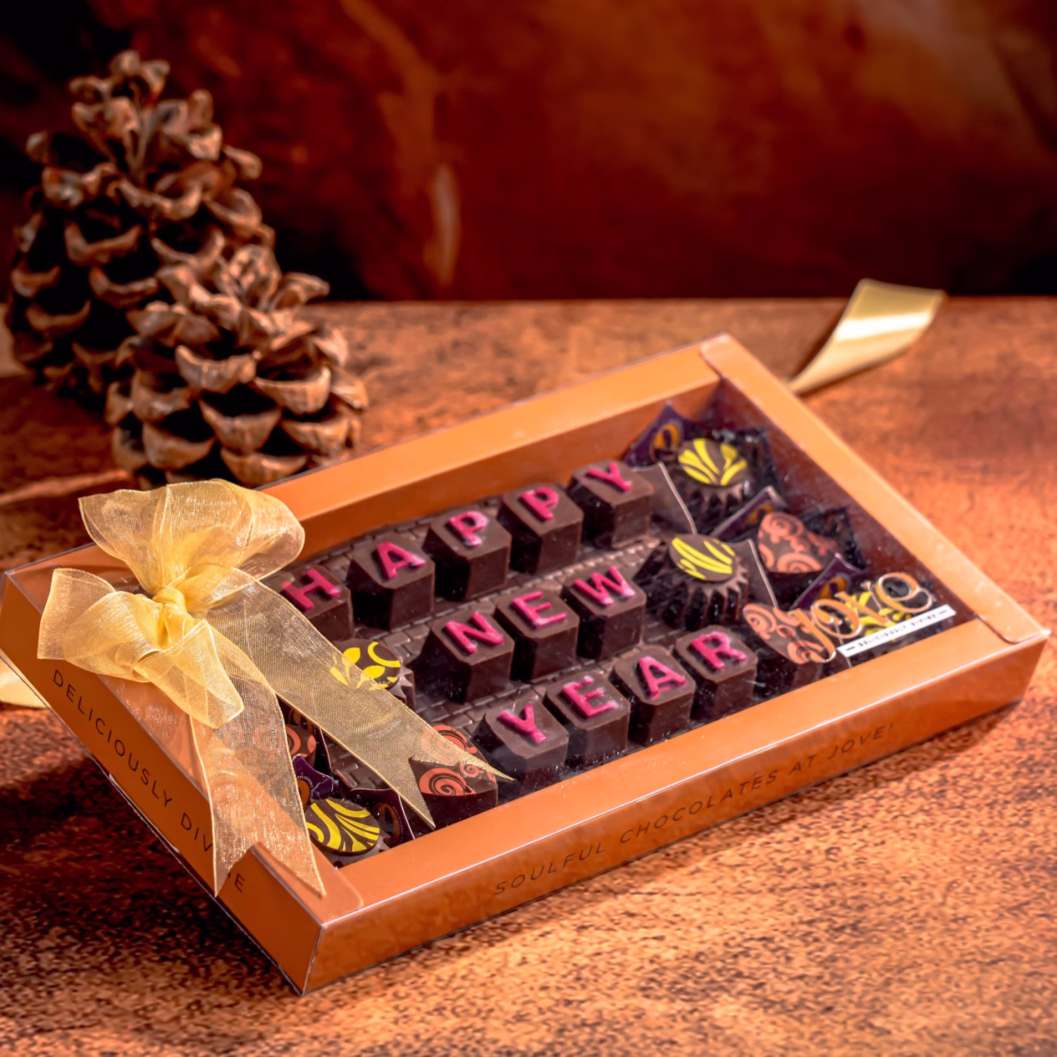 New Year Message Box - handcrafted seasonal special by Jove, Islamabad & Rawalpindi delivery