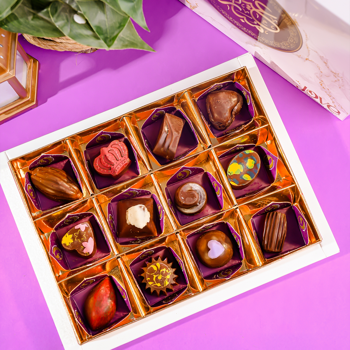 Moon Box Eid Selected Flavor Box Of 12 gift box packaging - Jove artisan chocolates