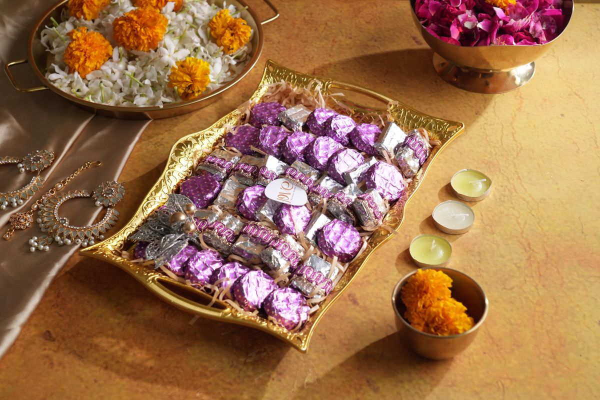 Wedding Chocolate Platter 50 Pcs gift box packaging - Jove artisan chocolates