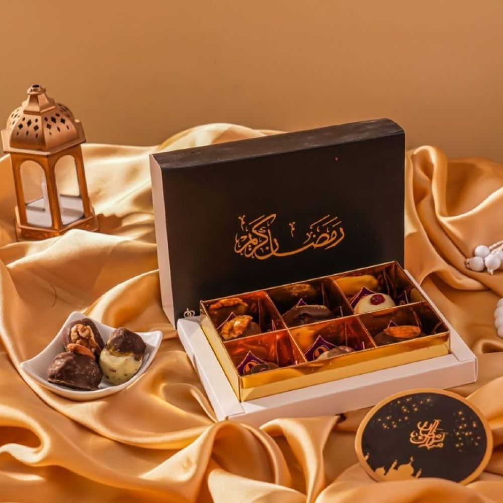 Assorted Chocolate Dates Ramadan Box Of 6 - handcrafted eid season by Jove, Islamabad & Rawalpindi delivery