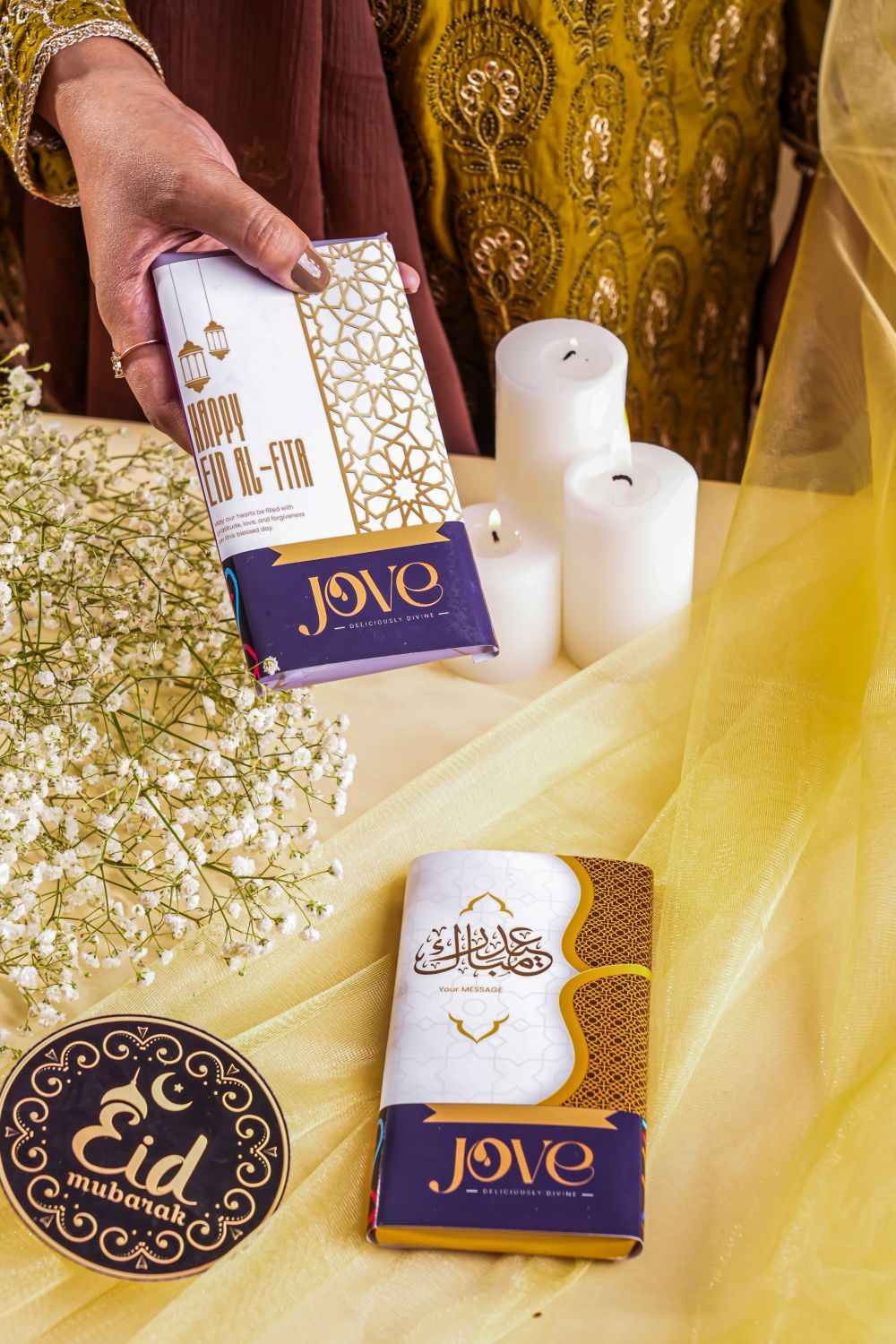 Eid Bar 90 Grams gift box packaging - Jove artisan chocolates