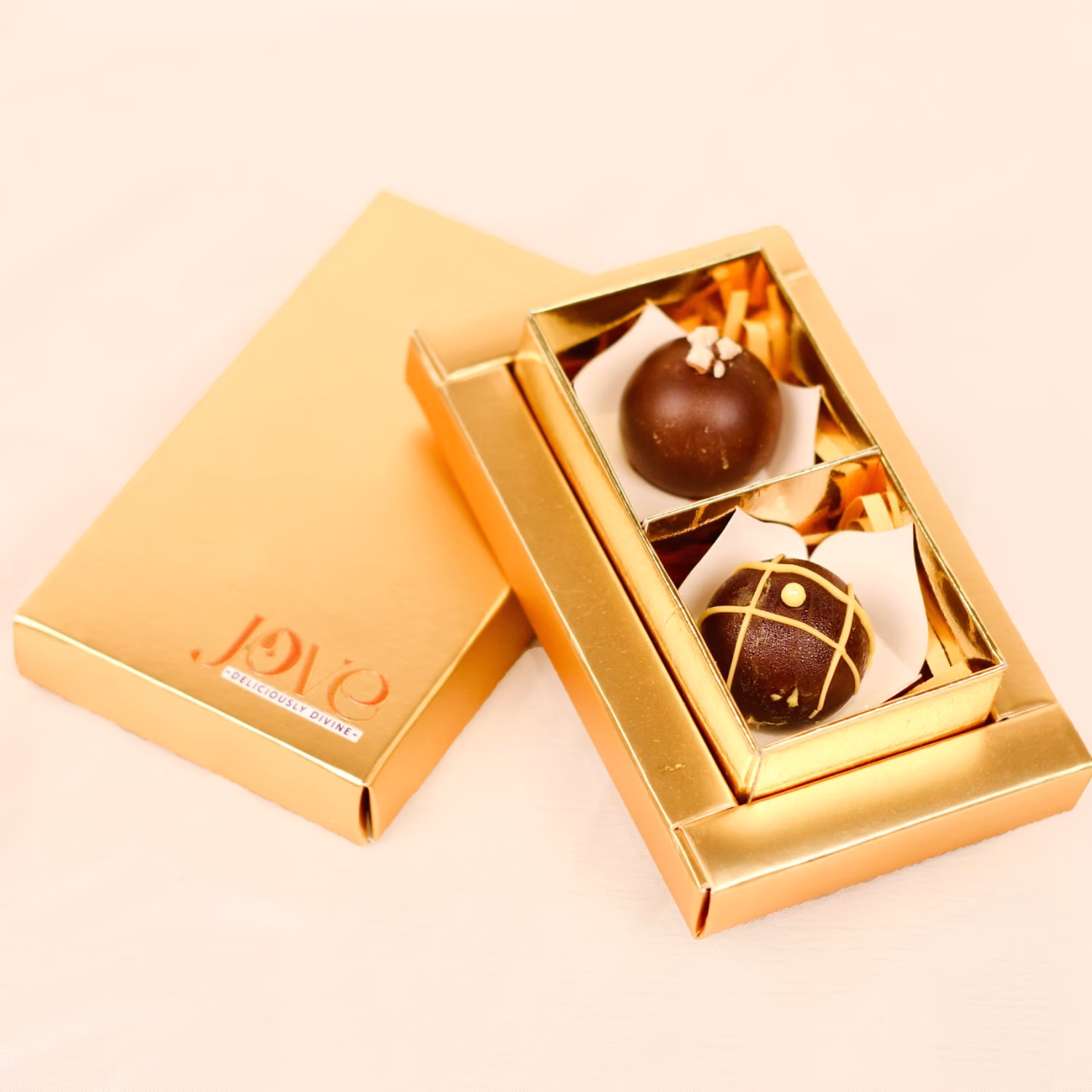 Truffle Assorted Flavor Chocolate Box of 2 - handcrafted truffle assorted flavor by Jove, Islamabad & Rawalpindi delivery